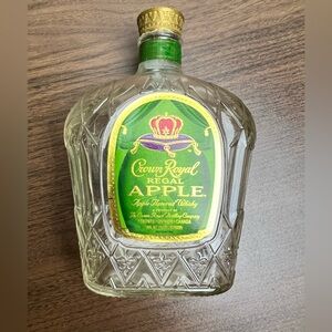 Empty CROWN ROYAL Apple - Bottle And Box - Clean 750ML